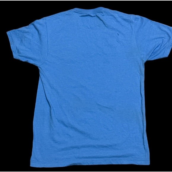 Death Row Records Men Medium Light Blue T Shirt Graphic Tee LA Skyline - Picture 2 of 6